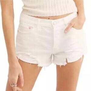 NWT Free People Loving Good Vibrations Shorts, in Spring White, Size 26
